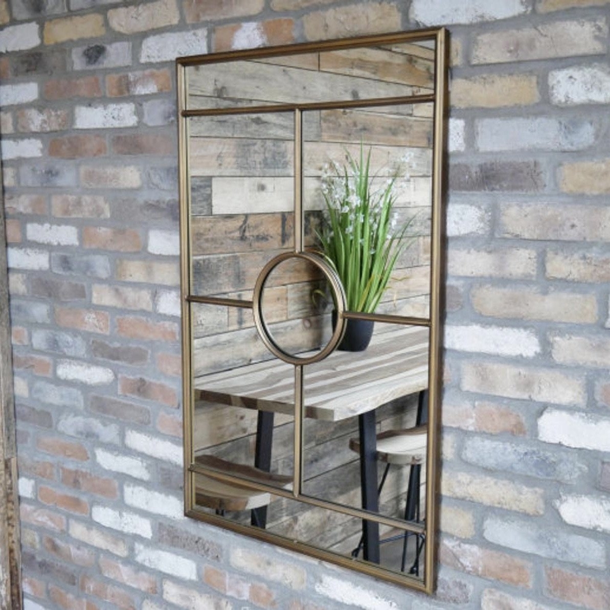Rectangle Gold Mirror | Smallhill Furniture Co.