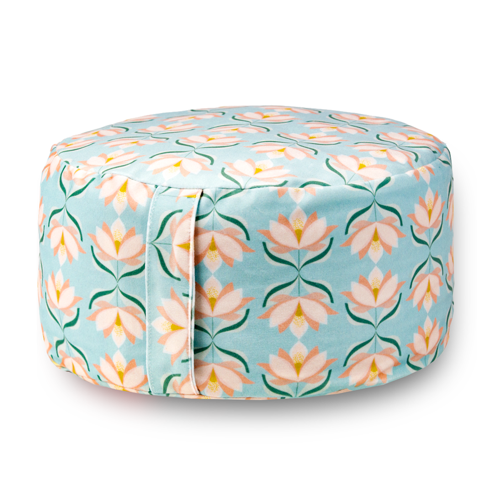 Celina Digby Luxury Zafu Round / Wheel Cushion – Lotus Flower