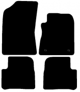 Car Mat – Citroen – C3 – 2018 To Present – Black Fabric – 4 Piece Floor Mat Solid Color With Trim