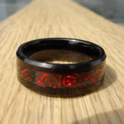 Red Green Blue Purple Black Chinese Dragon Tungsten 8mm Wonder Ring Don’t know / Blue – Rock Solid Rings