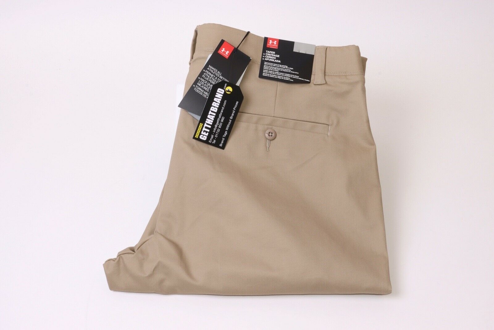 Under Armour Men’s Takeover Taper Trousers – Beige – 38W 30L. – Get That Brand