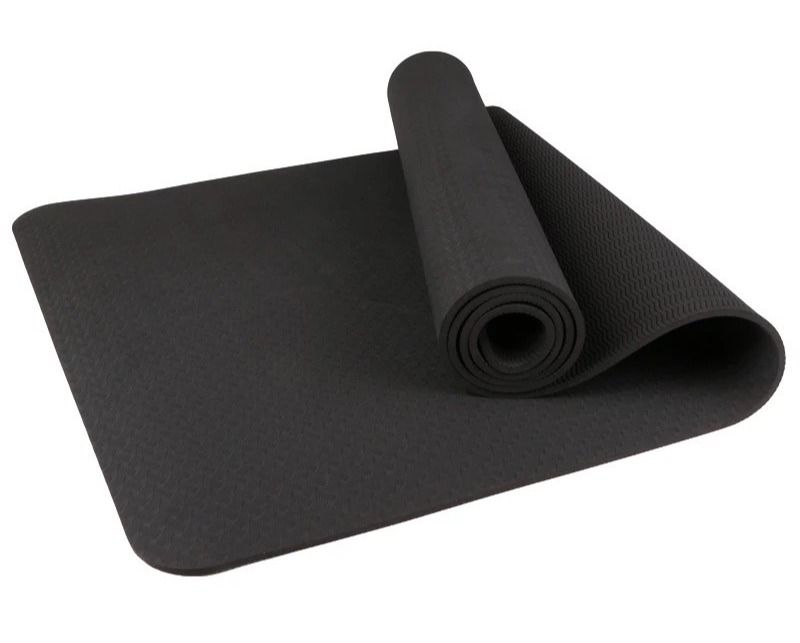 Fitness And Yoga Mat – Eco-Friendly Tpe Black – AMP Wellbeing