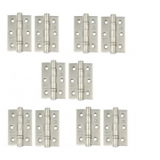 5 Pair Of 3″ Ball Bearing Hinges Chrome Complete With Screws – My Door Handles