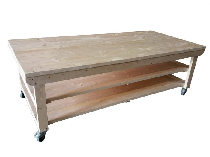 Rotem Wooden Kiln-Dry Workbench – 4ft Depth