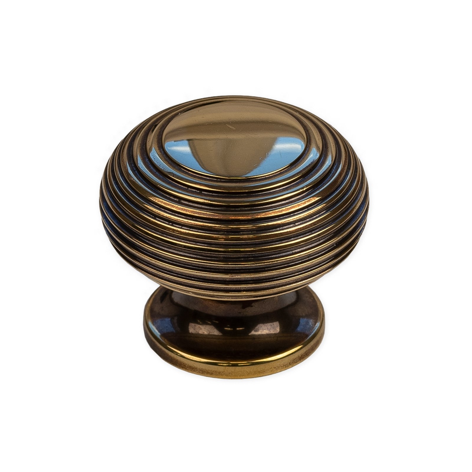 Beehive Cabinet Knobs Antique Brass