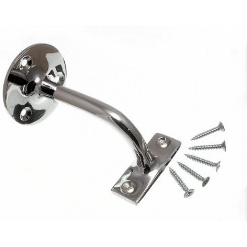 STAIR HAND RAIL BRACKET CHROME PLATED BRASS 3 INCH With SCREWS ( pack Of 24 ) – My Door Handles