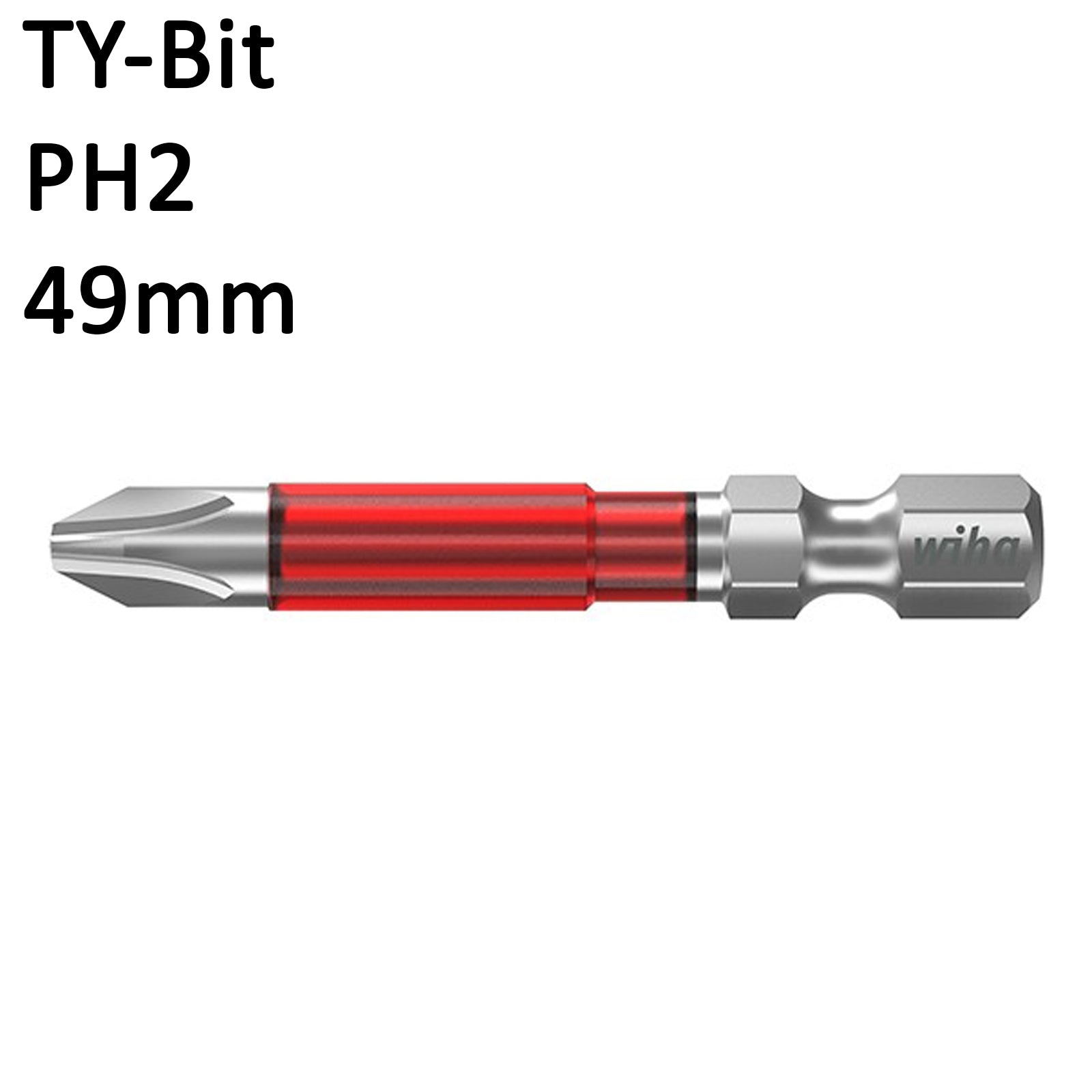 Wiha 42119 TY Bit Set For Impact Driver Phillips PH2 5 Piece 49mm – Masterlec
