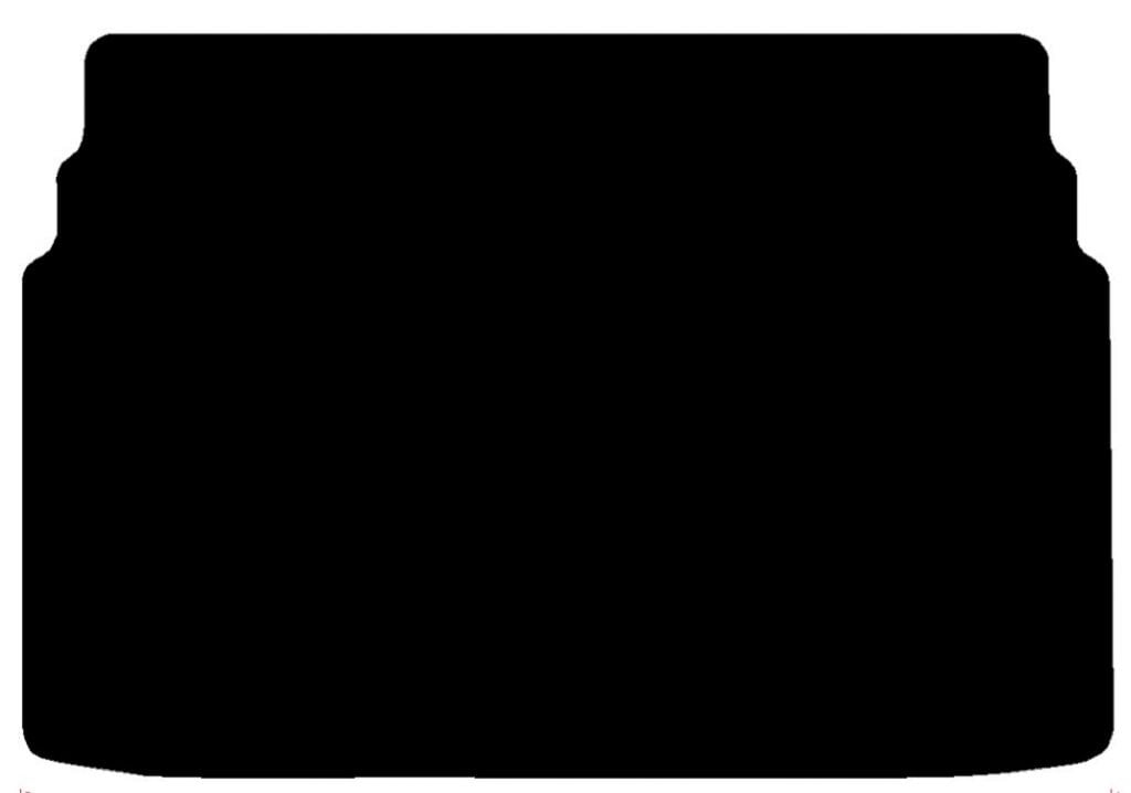 Car Boot Mat – Vauxhall – Crossland – 2017 To Present – Black Fabric – 1 Piece Trunk Mat Solid Color With Trim