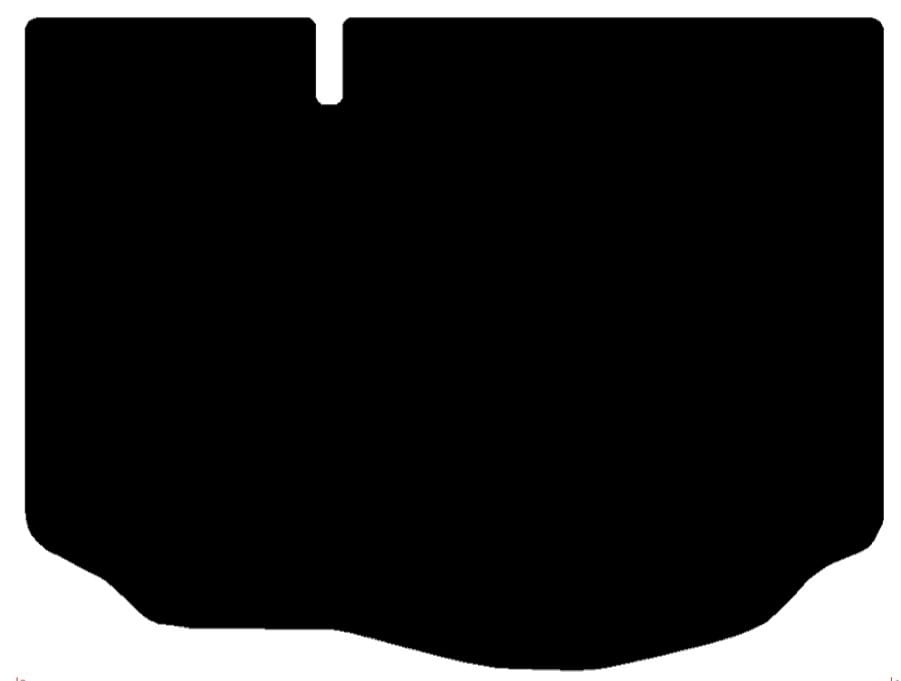 Car Boot Mat – Ford – Fiesta – Black Fabric – 1 Piece Trunk Mat Solid Color With Trim