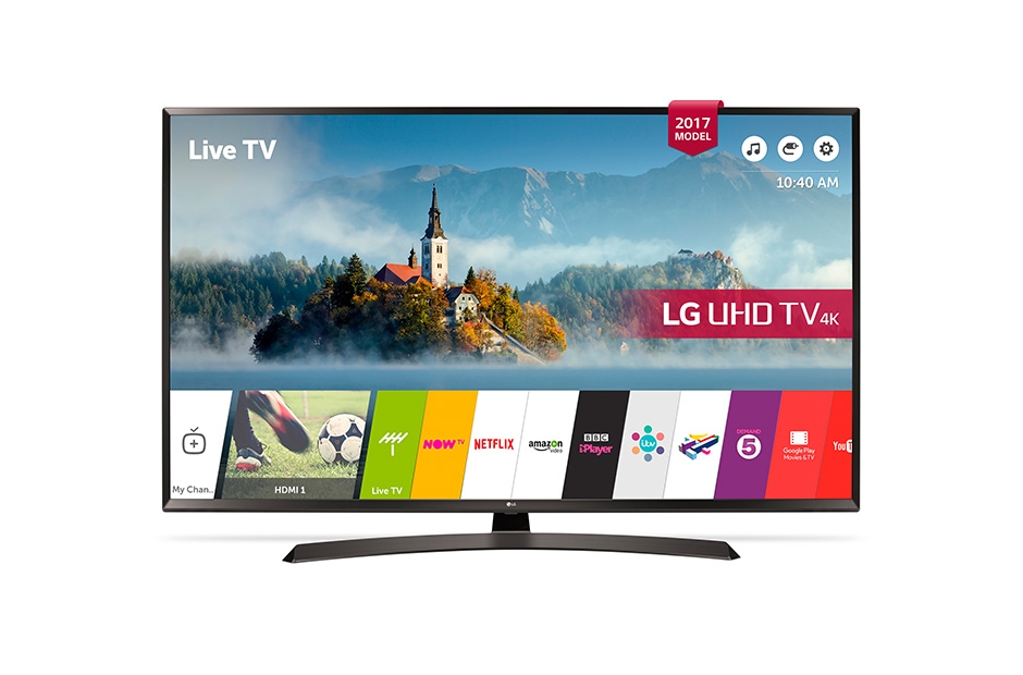 LG 43UJ634V 43” Ultra HD 4K Smart HDR TV with Wifi & WebOS & Freeview HD (PMCMB) – Yellow Electronics