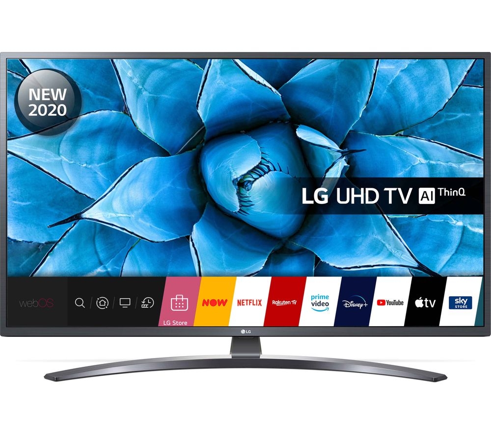 LG 43UN74006LB 43” Ultra HD 4K Smart HDR TV with Wifi & WebOS & Freeview/ Freesat – Yellow Electronics