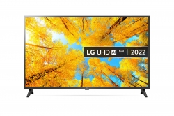 LG 43UQ75006LF 43” 4K Smart HDR Ai TV with Wifi & WebOS & Freeview/ Freesat – Yellow Electronics