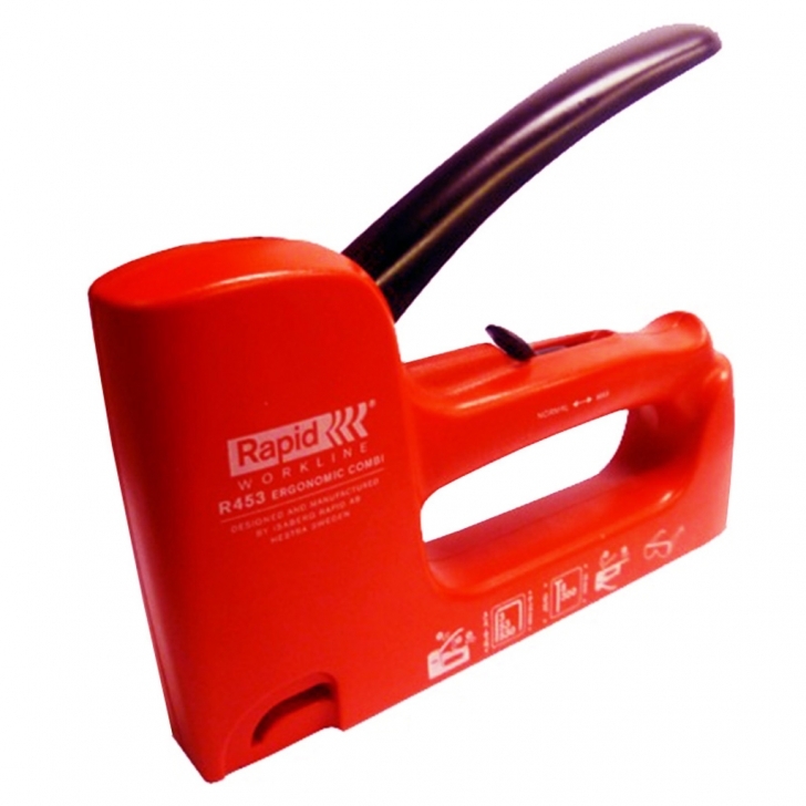 Rapid –  R453 Combination Tacker (Staples & Brads) – Red Colour – Textile Tools & Accessories
