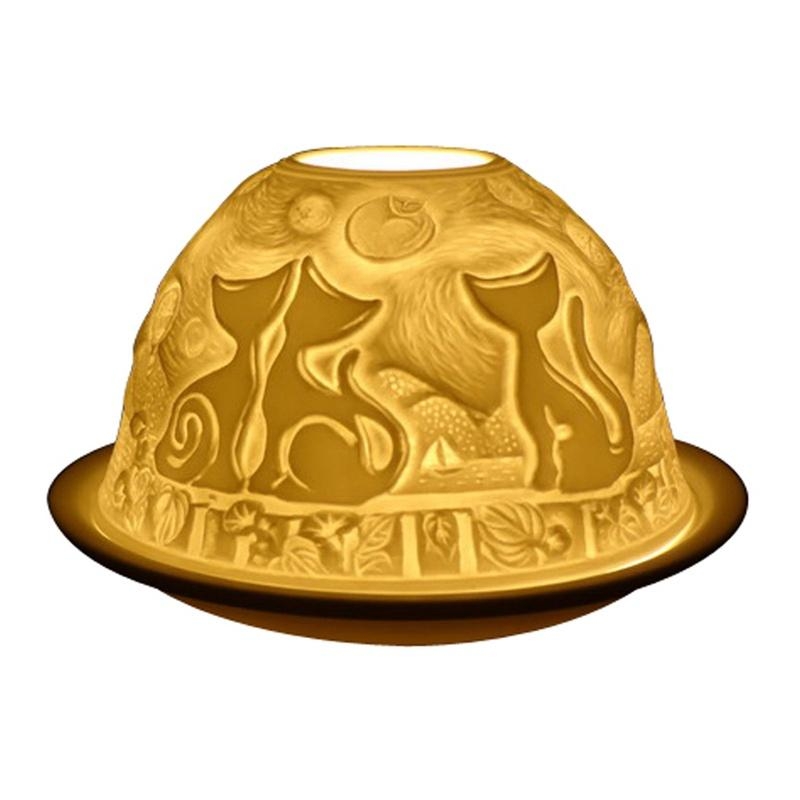 Light-Glow Tealight Candle Holder – Animated Cat