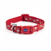 Ancol Indulgence Nylon Collar Reflective Stars – Red 20-30cm – Fur2Feather Pet Supplies