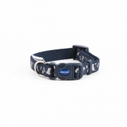 Ancol Indulgence Nylon Adjustable Collar Blue Reflective Bones 45-70cm – Fur2Feather Pet Supplies