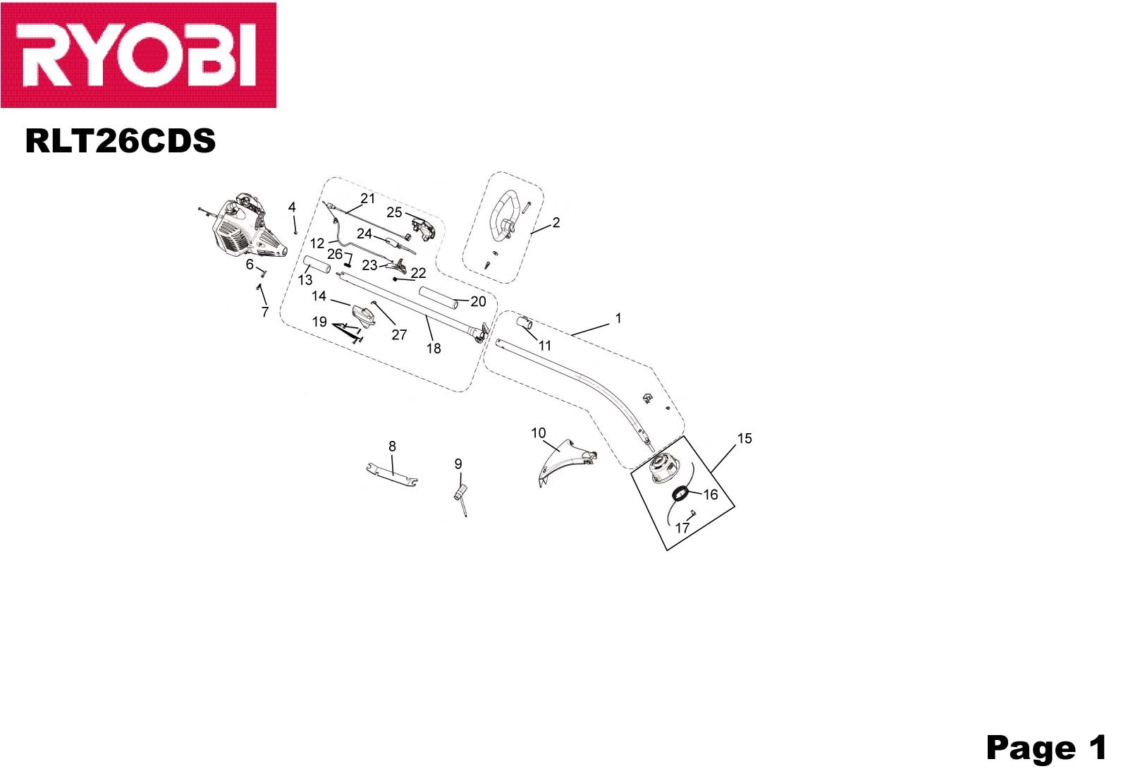 Ryobi – Spare Part – Base Plate For Petrol Line Trimmer – RLT26CDS – Base Plate – Genuine Replacement Part