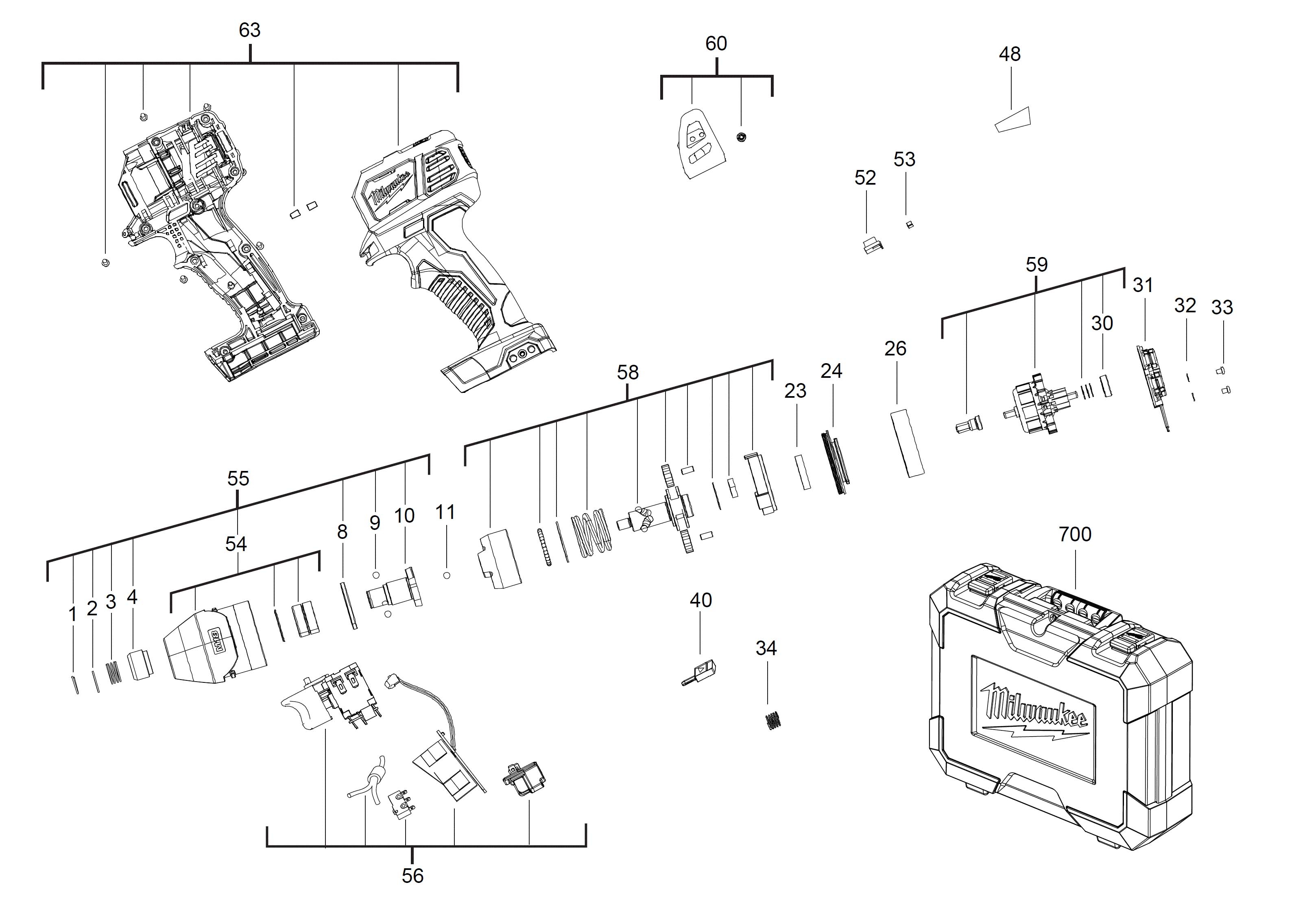Milwaukee – Spare Part – Switch Lever For Impact Driver – M18 BID – Switch Lever – Genuine Replacement Part