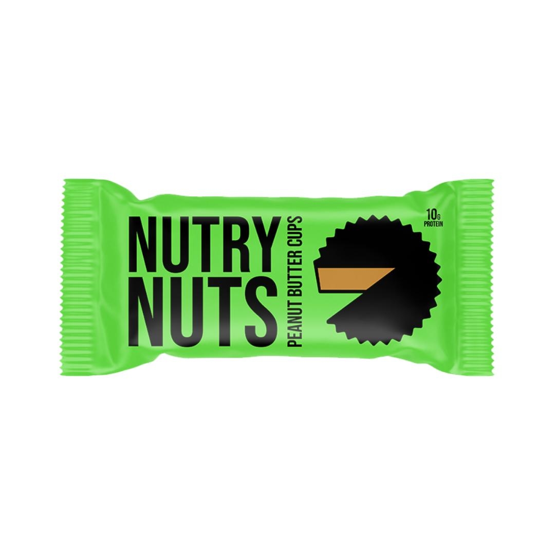 NUTRY NUTS Protein Peanut Butter Cups – Dark Chocolate (Vegan) – 1x Packet (2 PB Cups) – Load Up Supplements