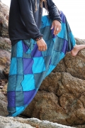 Harem Pants – Patchwork – Blue – The Karmic Chameleon