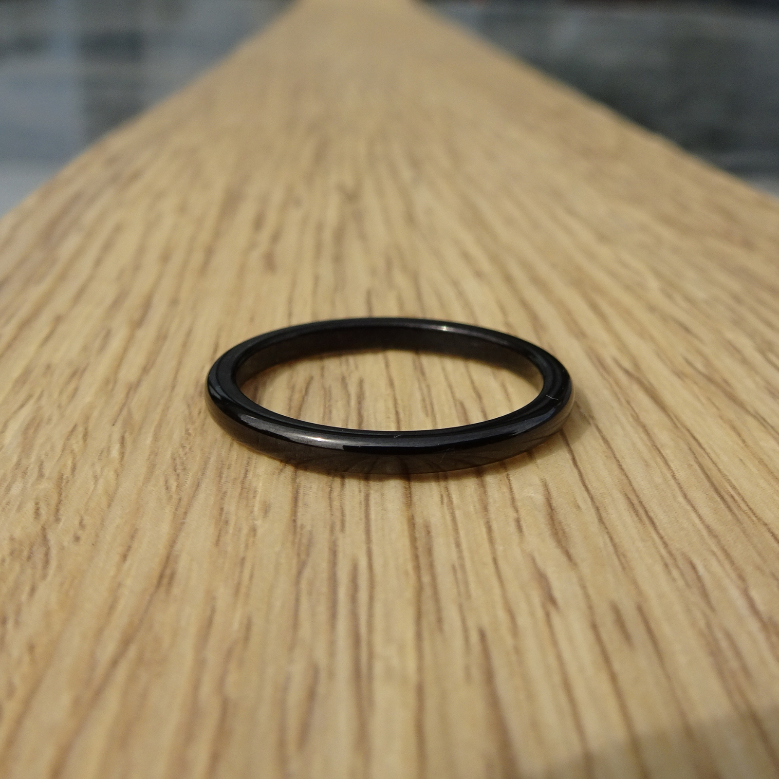 Ladies Stackable Gold Rose Gold Black Blue Silver Tungsten Wonder Ring UK S / US 9 / Black – Rock Solid Rings