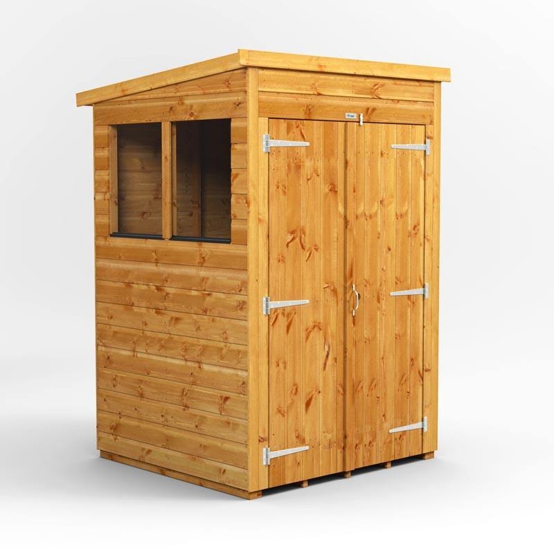 Power Premium Pent Wooden Shed, 4×4 / Double – Powersheds – Spearhead Outdoors