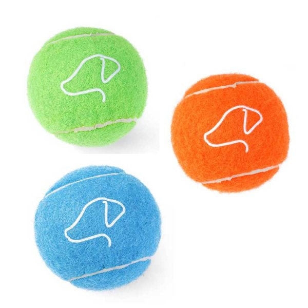Squeaky Pooch 6.5cm Tennis Balls – 3pk – Sefton Meadows Garden Centre