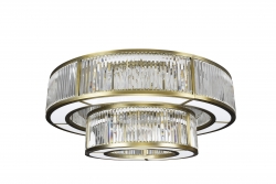 Rv Astley – Chandelier – Garnet Brass Large Crystal two tier – Diameter 150cm – Chandeliers – Stylishly Sophisticated