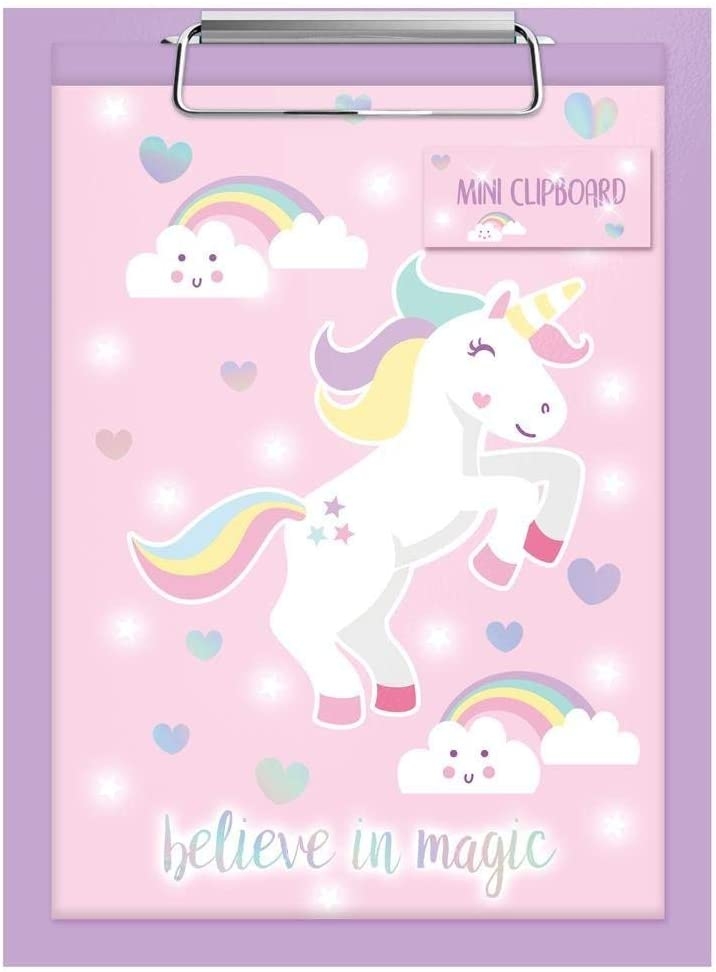 Believe in Magic Unicorn Mini Clipboard and Notepad