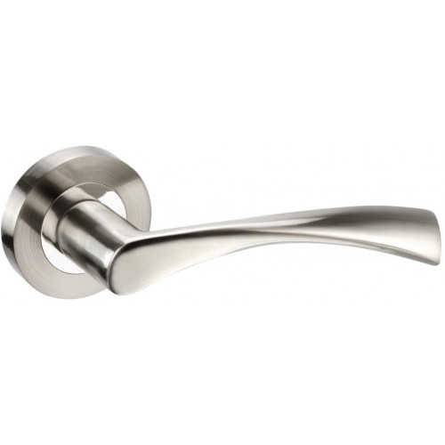 Astrid Dual Finish Chrome Door Handles -Polished Chrome/Satin Chrome – My Door Handles