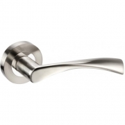 Astrid Dual Finish Chrome Door Handles -Polished Chrome/Satin Chrome – My Door Handles