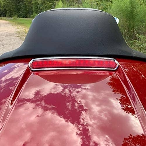 Custom Dynamics HIGH Mount Tour PAK LED Light Compatible with 14-UP Harley Touring Bikes – Chrome w Red Lens – Rick Rak