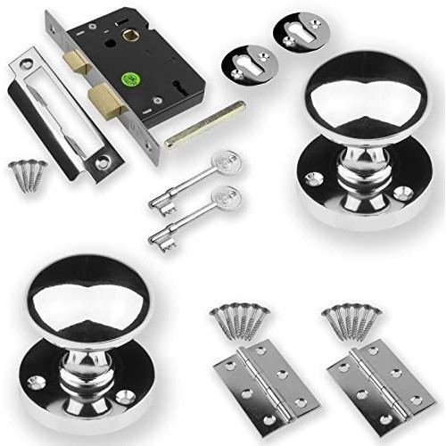 Chrome Mortice Sprung Door Knob Set Pack Pair (Knob Set) – My Door Handles