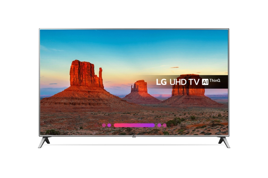 LG 55UK6500PLA 55” Ultra HD 4K Smart HDR AI TV with Wifi & WebOS & Freeview/Freesat – Yellow Electronics