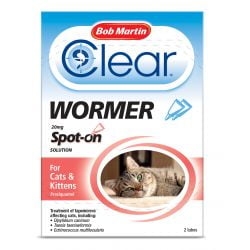 Bob Martin Clear Spot On Wormer – Cats & Kittens 2x tube – Fur2Feather Pet Supplies