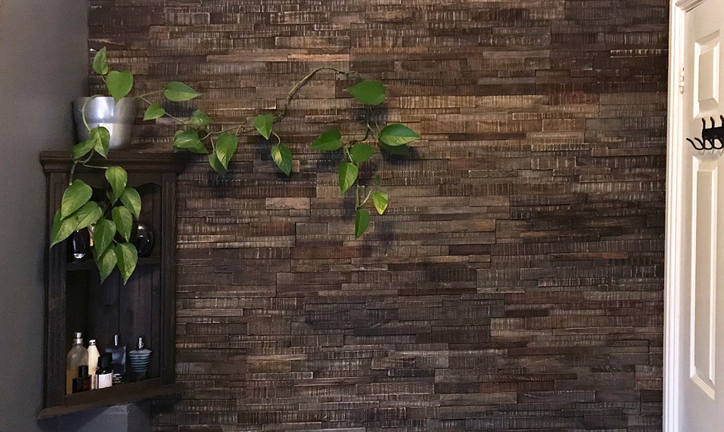 Antique Black Wood Cladding – Reclaimed Brick Tiles