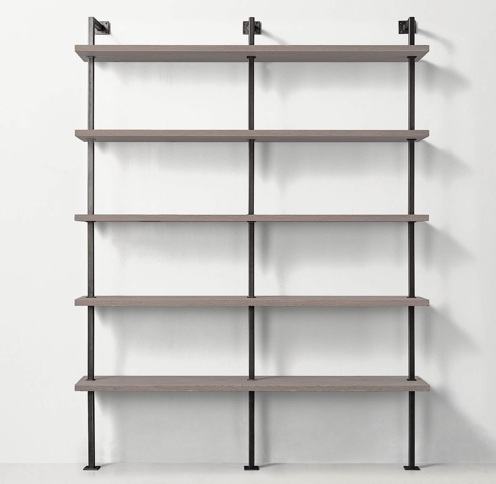 BOX-IT – 5 Shelf Industrial Double Shelving Unit – Acumen Collection 240cm30cmGreyRaw Steel – Acumen Collection