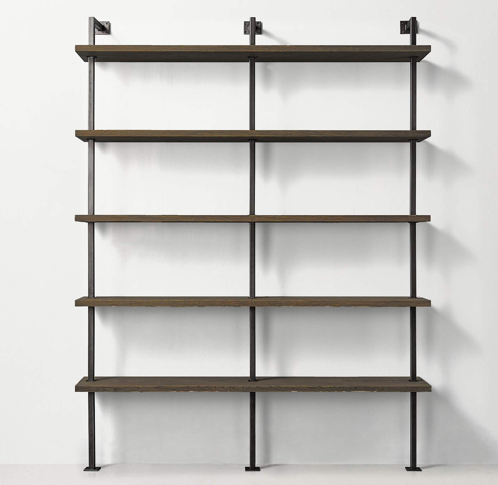 BOX-IT – 5 Shelf Industrial Double Shelving Unit – Acumen Collection 160cm22cmJacobeanRaw Steel – Acumen Collection