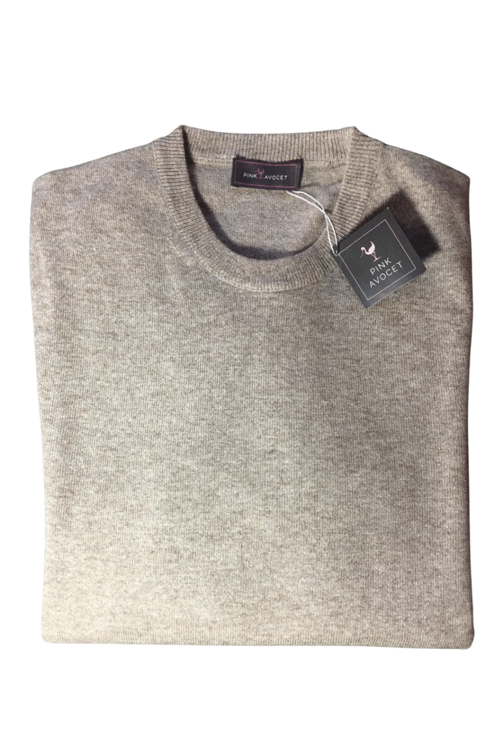 Crew Neck Cashmere Jersey XXL / Mid Beige by Pink Avocet