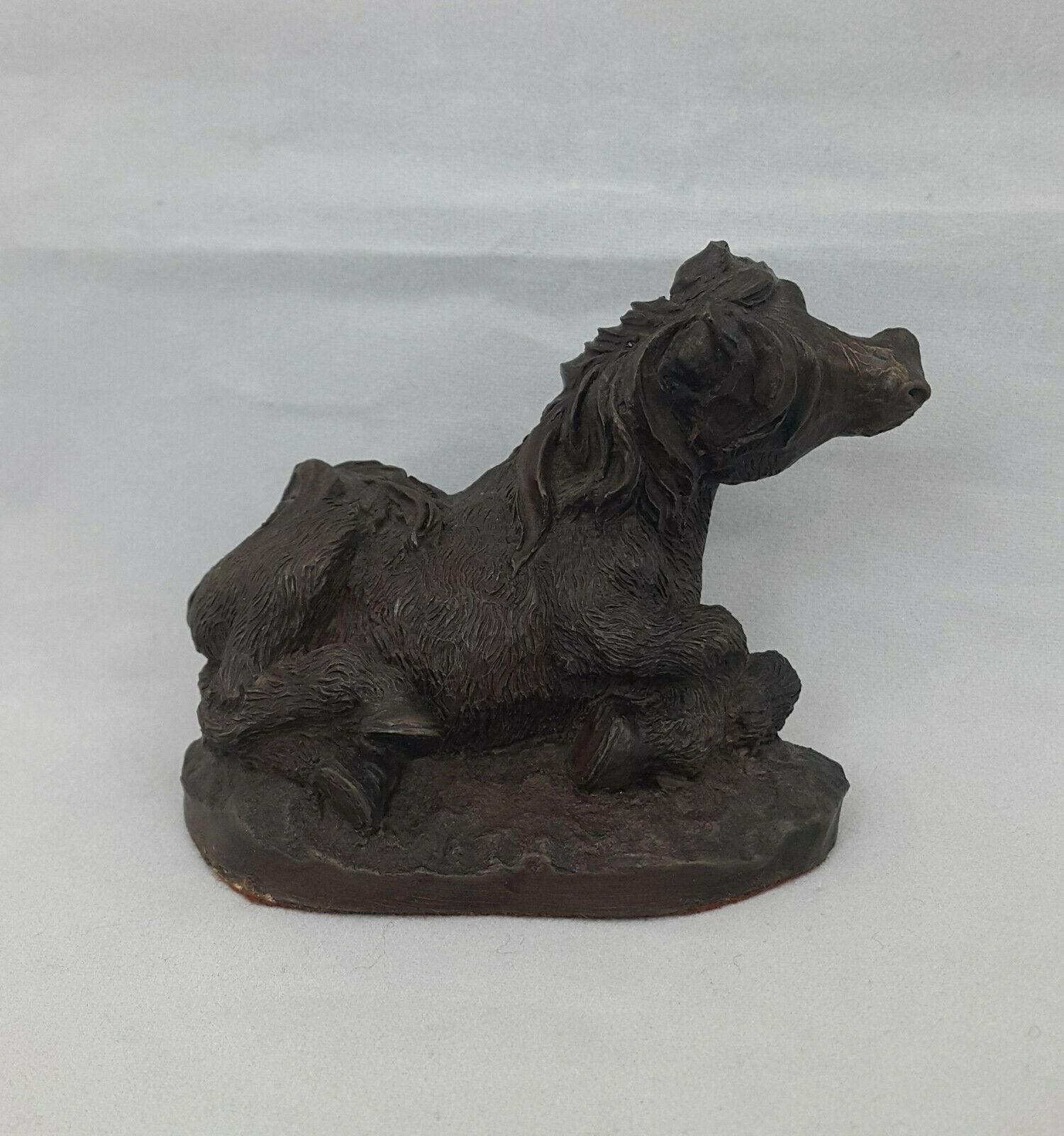 Bronze Pony Sitting Down – Ear Broken – Amazing Antiques Etc.