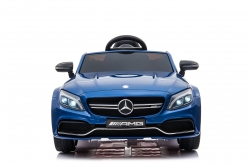 Licensed Mercedes C63 AMG – 12V Electric Ride On Car + Leather Seat – Metallic Blue