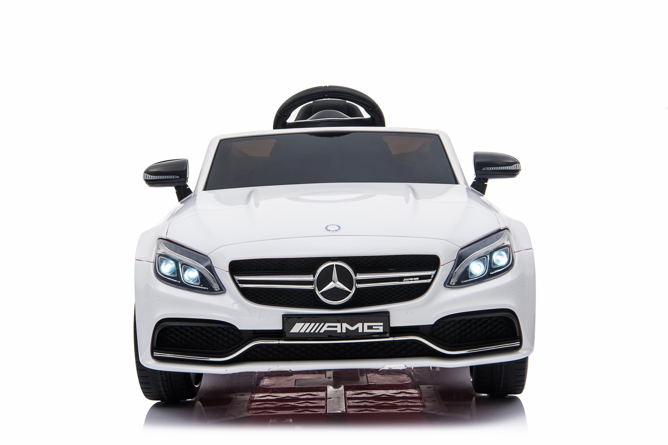 Licensed Mercedes C63 AMG – 12V Electric Ride On Car – White