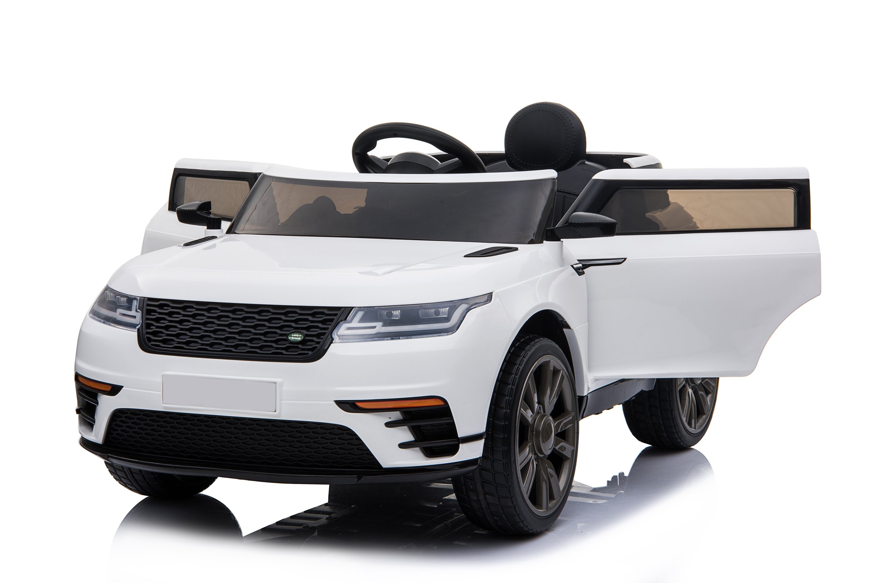 Range Rover Velar Style 12V Kids Electric Ride On Car + Leather Seat – White