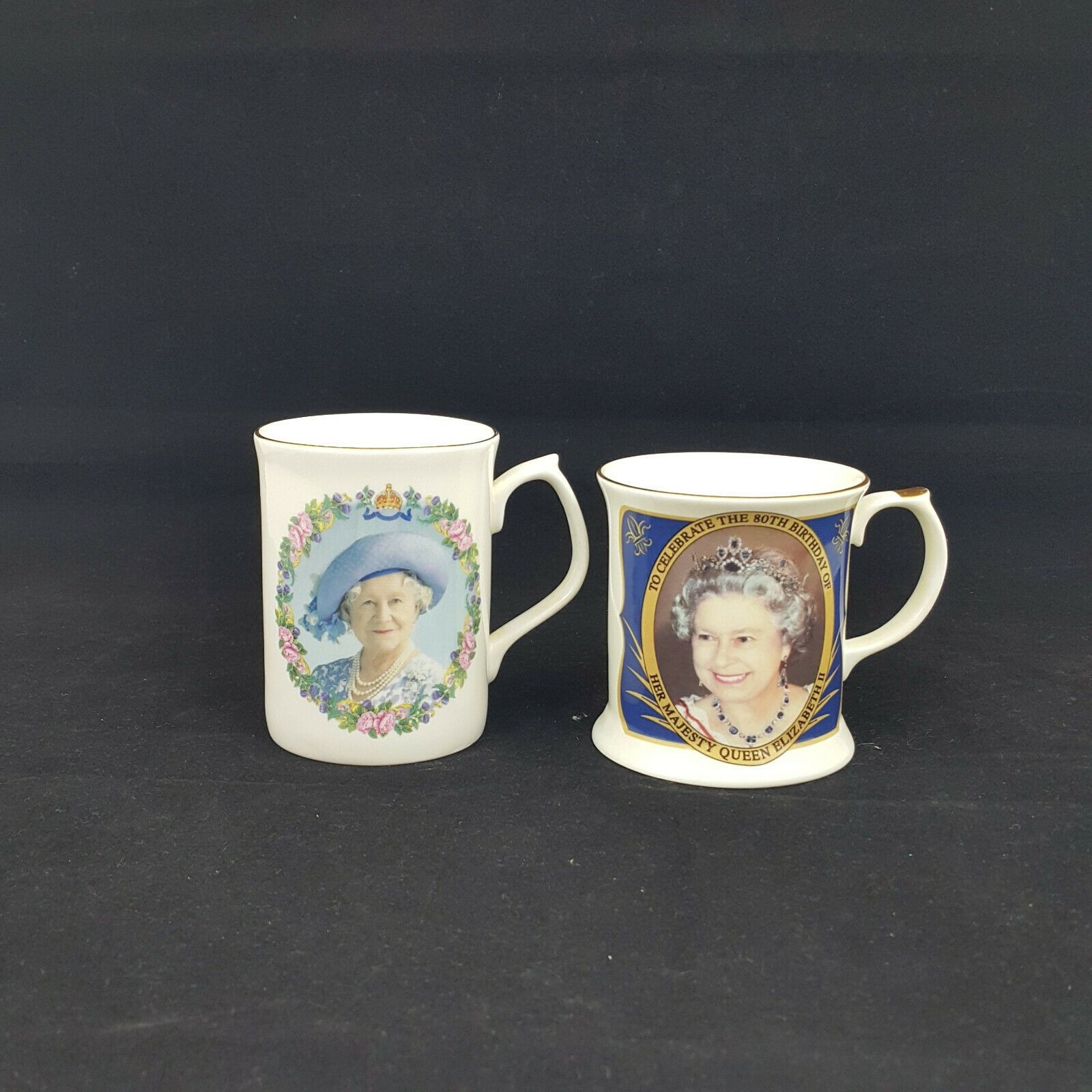 Staffordshire Queen Elizabeth and Her Mother – 2 Mugs – Amazing Antiques Etc. – Amazing Antiques