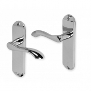 1 Pair Of Cadenza Design Polished Chrome Lever Latch Door Handles 175mm Long Premium Quality – Golden Grace – My Door Handles