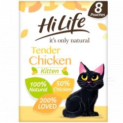 HiLife it’s only natural – KITTEN Tender Chicken Pouch Multipack 8 x 70g – Fur2Feather Pet Supplies