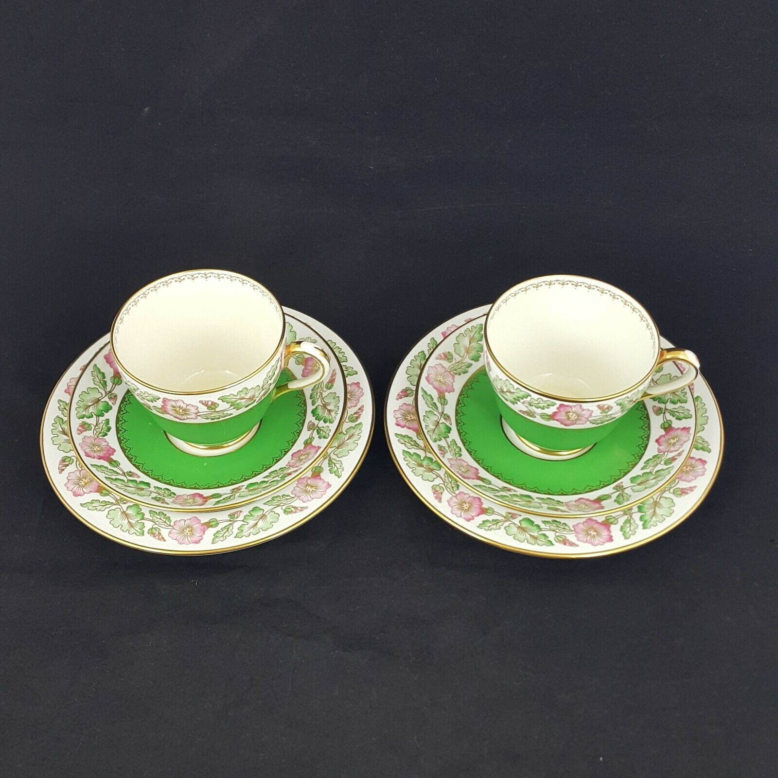 2 x Spode Copelands Nuffield Y5661 Trio Tea Cups,Saucers & Plates – 5695 NA – Spode Copeland – Amazing Antiques