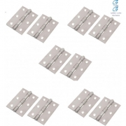 5 Pairs 75mm Butt Hinges for Internal Doors – 75mm (3 Inch) Timber Door Hinge – Chrome Silver Butt Door Hinge – Golden Grace – My Door Handles