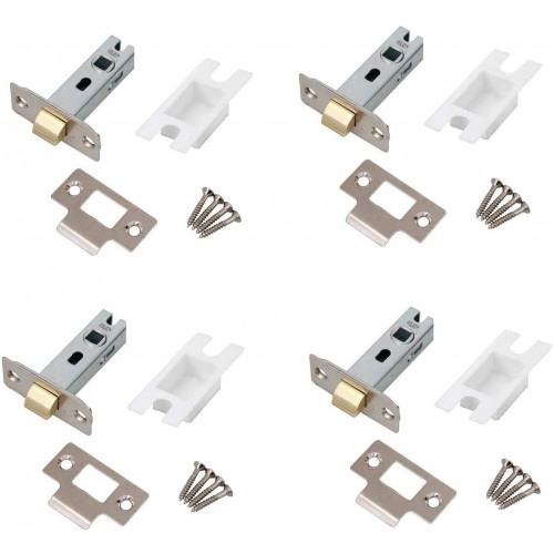 4 Sets Of Bolt Through Tubular Latch – Polished Chrome – Golden Grace – My Door Handles