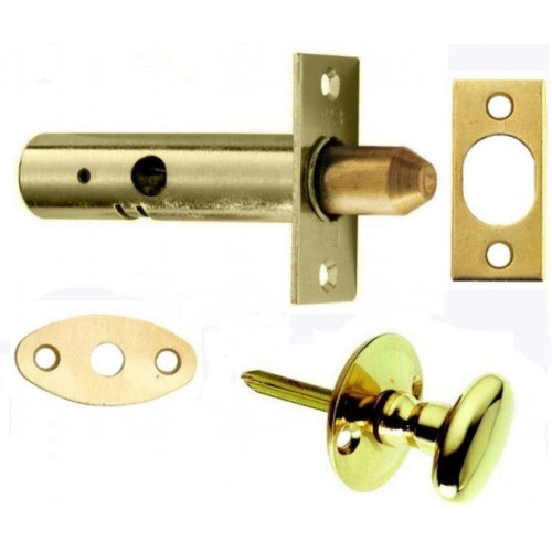 Polished Brass 60mm Bathroom Door Lock Toilet Privacy Thumbturn Golden Gracey Bolt With Emergency Coin Release – My Door Handles